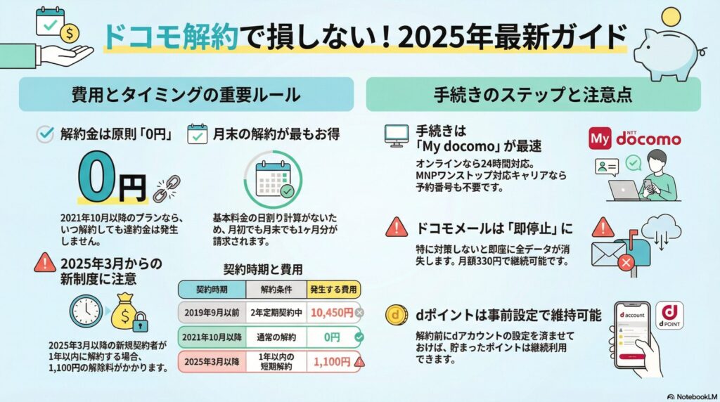 【解約方法】ドコモ解約で損しない！最新の手順と隠れた注意点を完全公開
