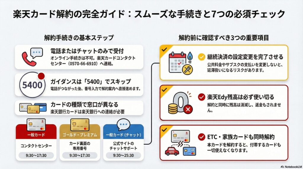 【解約方法】楽天カードを解約する完全ガイド｜手続きから注意点まで徹底解説