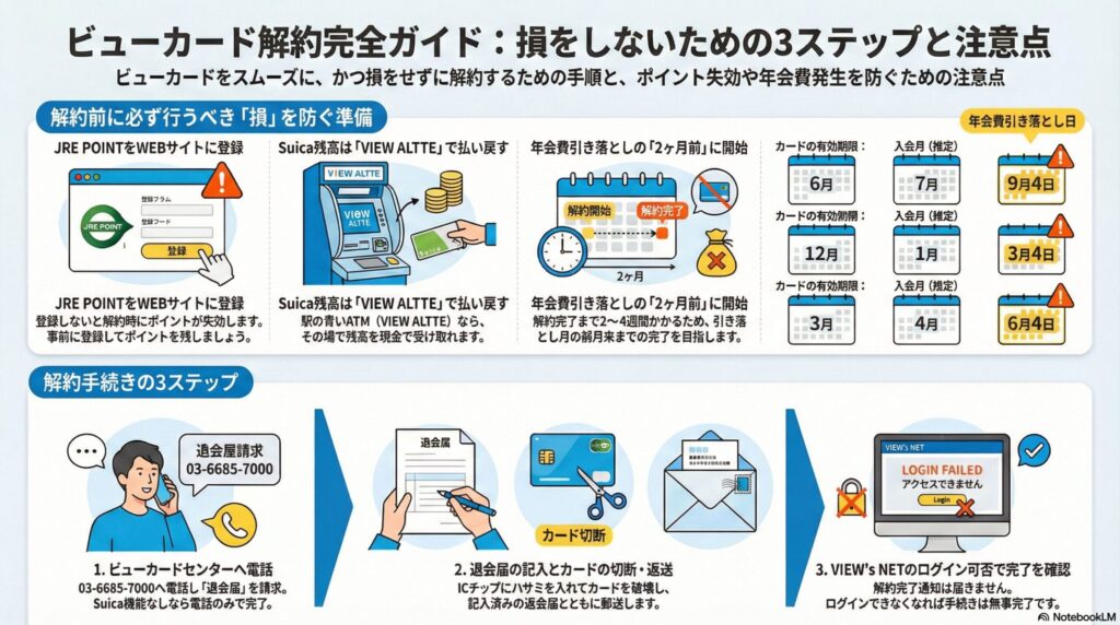 【解約方法】ビューカード完全ガイド|年会費を払わずに解約する裏ワザも紹介