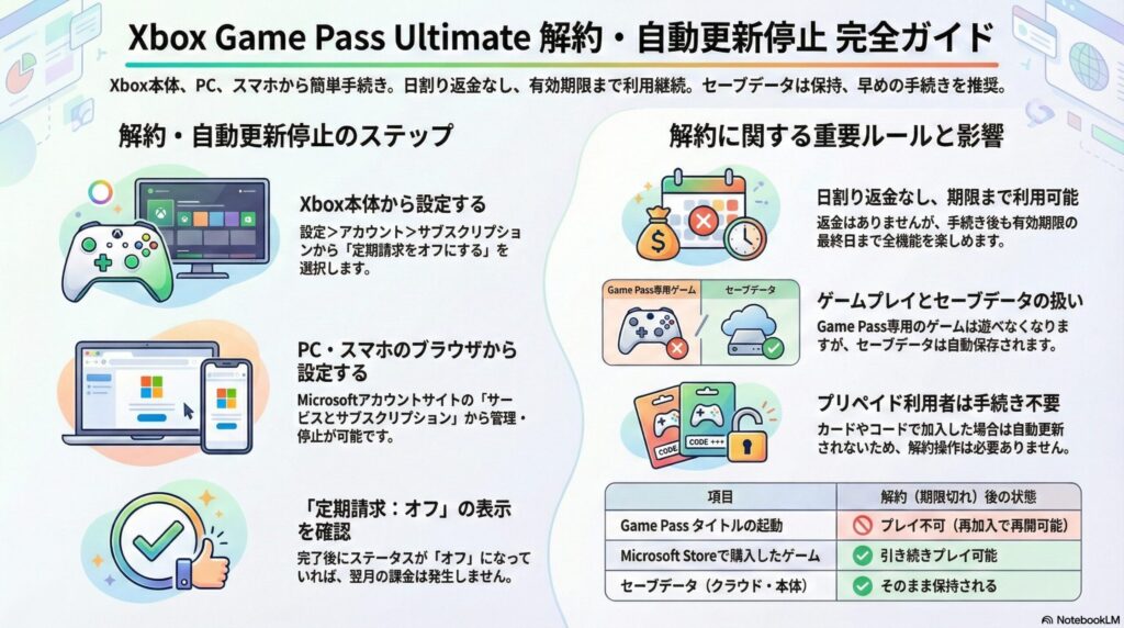 【解約方法】Xbox Game Pass Ultimate｜解約できない時の対処法も詳しく解説
